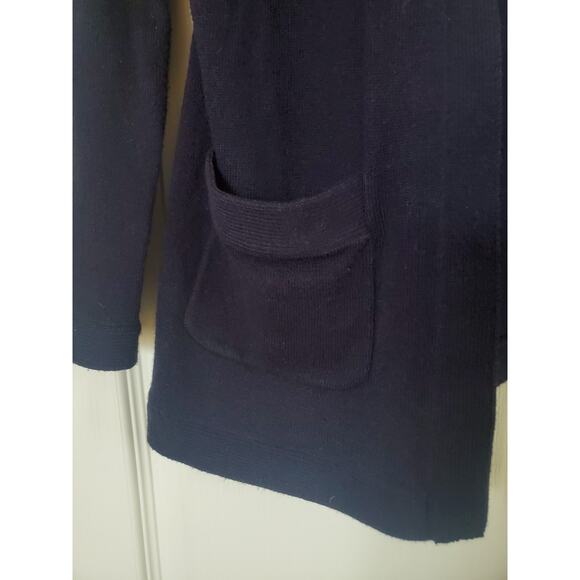Talbots Anchor Navy Blue Cashmere Blend Open Cardigan Sweater, Petite Size XS - Picture 5 of 9